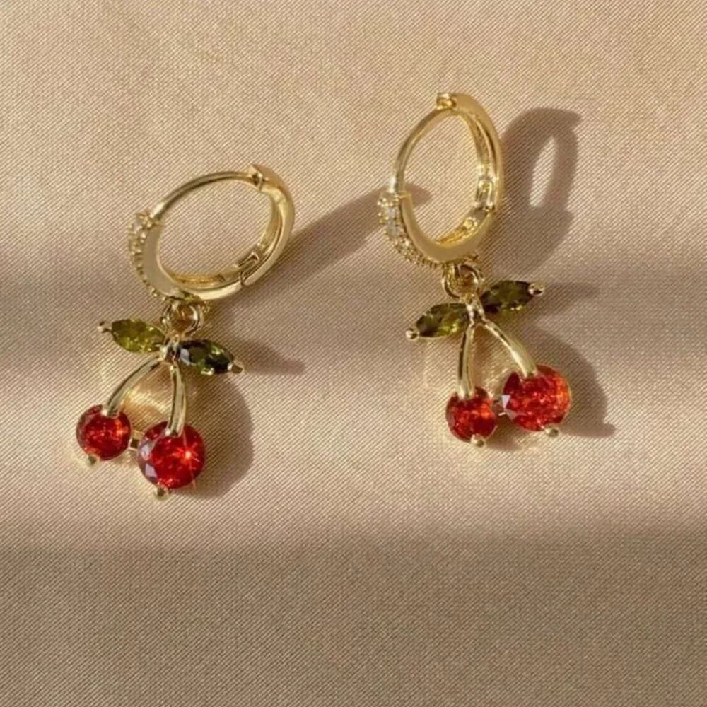 Cherry Hoop Earrings A1373